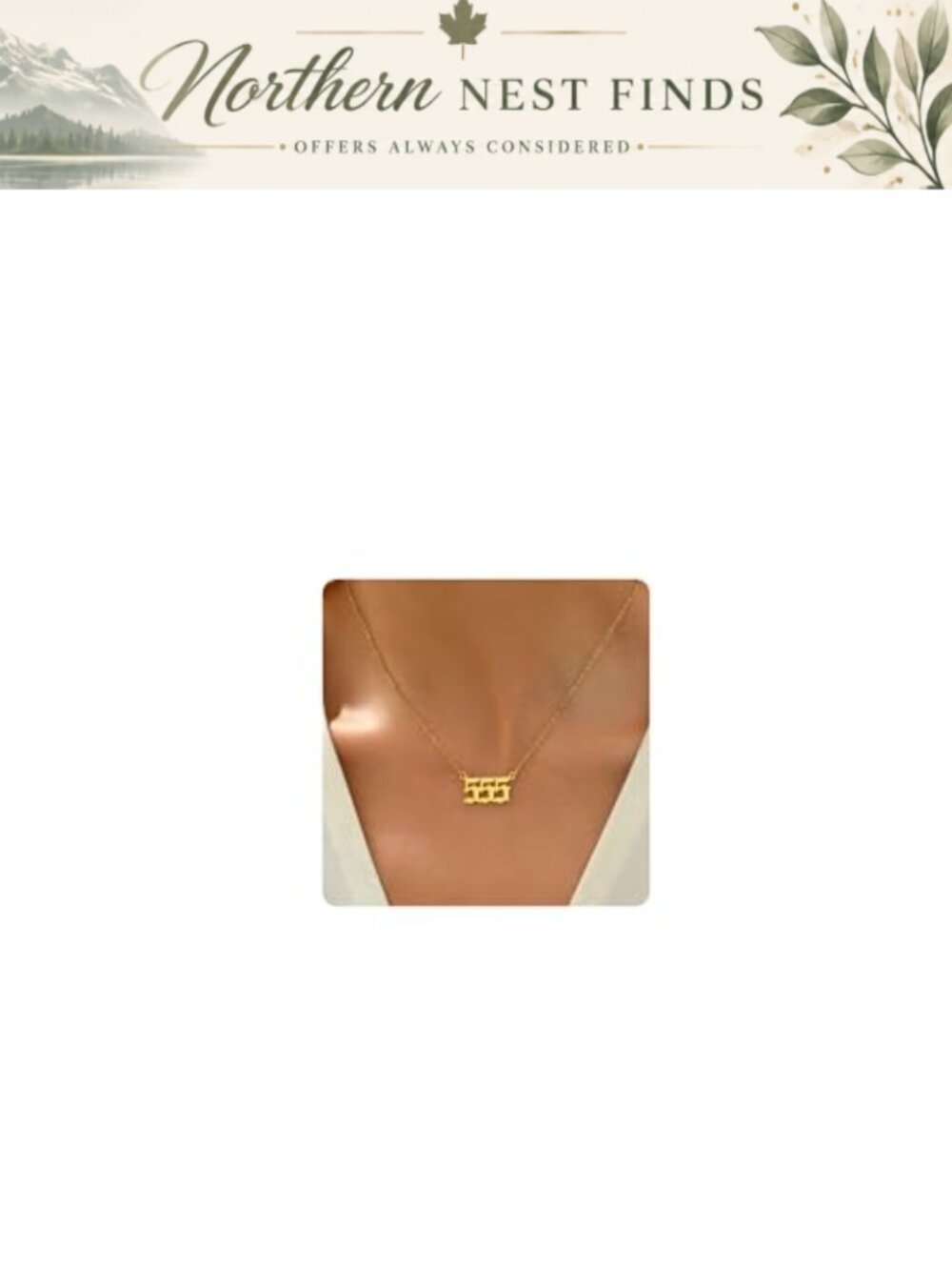 Dainty 18K Gold Plated Stainless Steel Angel Number Necklace Women